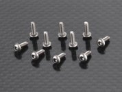 Button head Machine screw 2x6mm (TPM) Titanium 1.5 Hex.