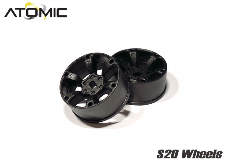 S20 AWD Wheel Narrow +2 (Black) - Click Image to Close