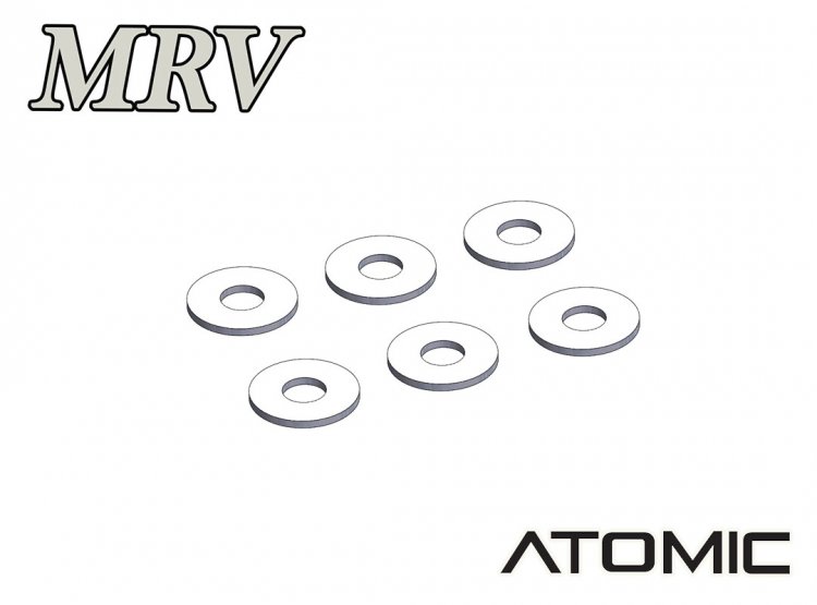 MRV Rear Axle Height Shim 6 pcs (1.6 x 4.0 x 0.3 mm)