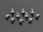 Button head Machine screw 2x4mm (TPM) Titanium 1.5 Hex.