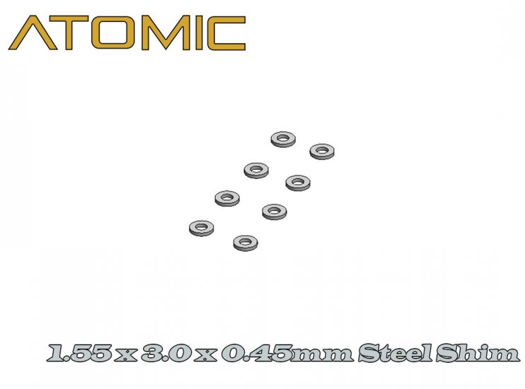 1.55 x 3.0 x 0.45mm Steel Shim (8 pcs) - Click Image to Close