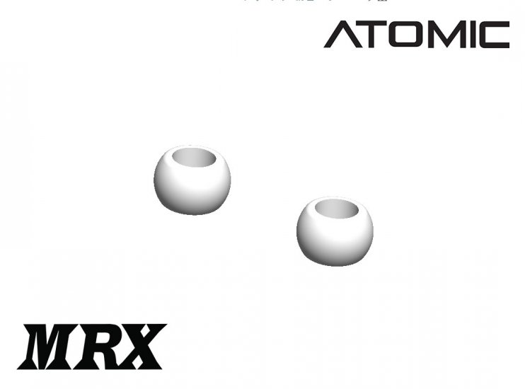 MRX Front Arm pivot Balls (White POM- 2 pcs) - Click Image to Close