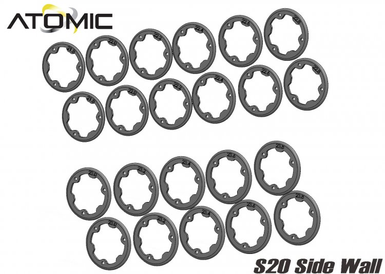Side Wall Combo w/ Screw Set (11pairs: 21.8 to 23.8mm) - Click Image to Close
