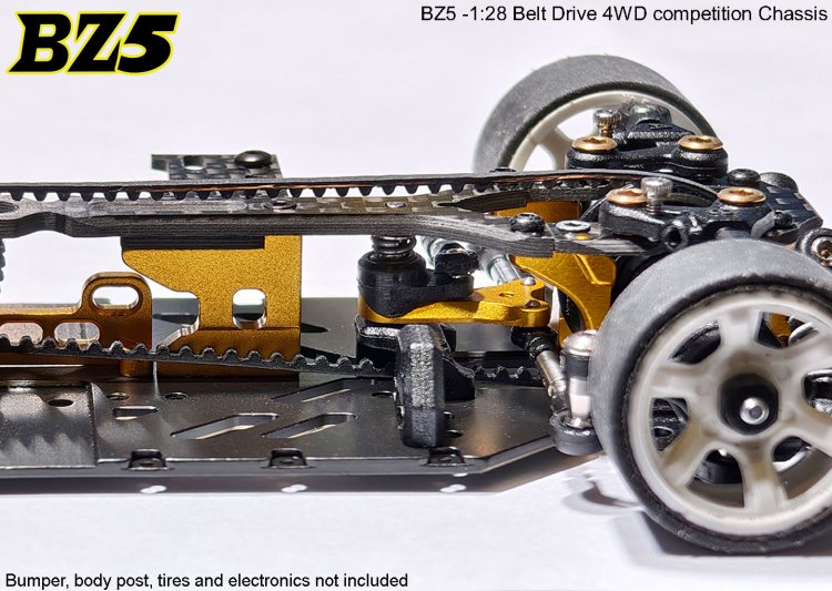 BZ5 Belt Drive 4WD Chassis Kit (No electronics) - Click Image to Close