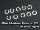 Offset Adjustment Shims for CVD (0.25mm, 10pcs)