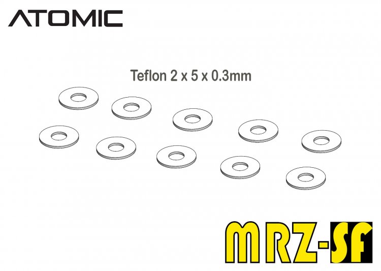 MRZ SF Knucke Teflon Shim 2*5*0.3 mm (10 pcs)