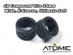 CR Compound Tire 24mm, Wide, X-Groove, Ultimate Soft
