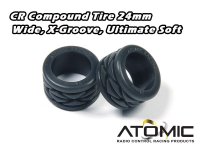 CR Compound Tire 24mm, Wide, X-Groove, Ultimate Soft CR Compound Tire 24mm, Wide, X-Groove, Ultimate Soft