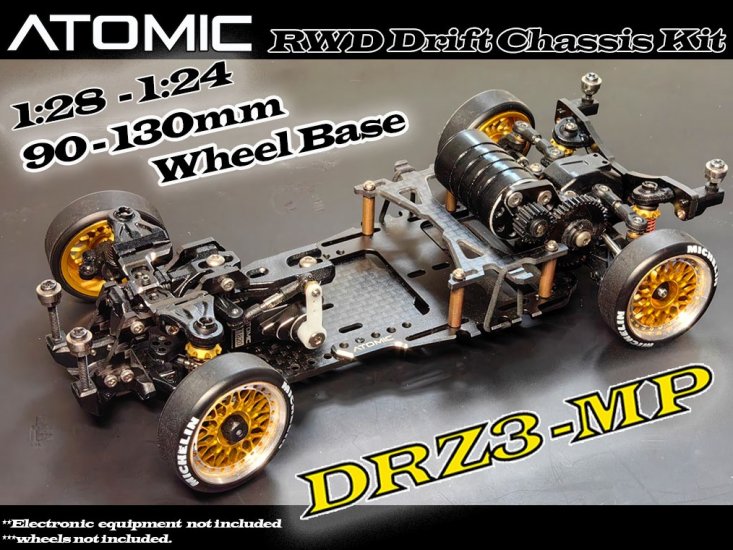 DRZ3 MP RWD Drift Chassis Kit (no electronic) - Click Image to Close