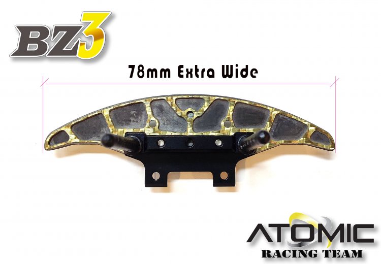 Wide Aluminium+Carbon Bumper -Golden - Click Image to Close