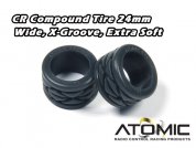 CR Compound Tire 24mm, Wide, X-Groove, Extra Soft