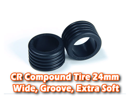 CR Compound Tire 24mm, Wide, Groove, Extra Soft