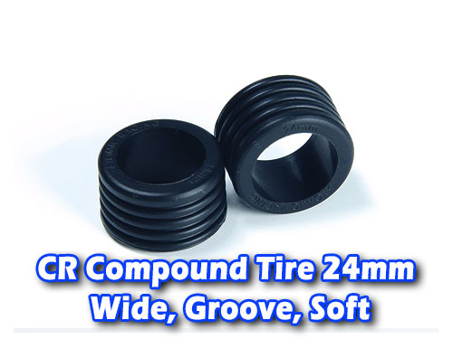 CR Compound Tire 24mm, Wide, Groove, Soft - Click Image to Close