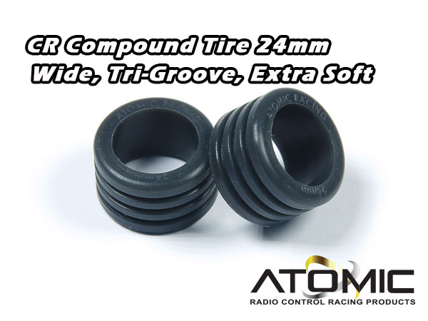 CR Compound Tire 24mm, Wide, Tri-Groove, Extra Soft - Click Image to Close
