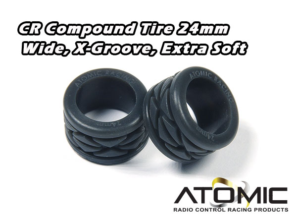 CR Compound Tire 24mm, Wide, X-Groove, Extra Soft - Click Image to Close