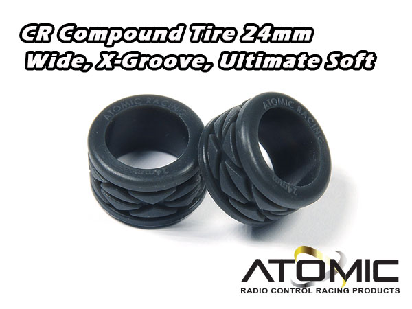 CR Compound Tire 24mm, Wide, X-Groove, Ultimate Soft - Click Image to Close