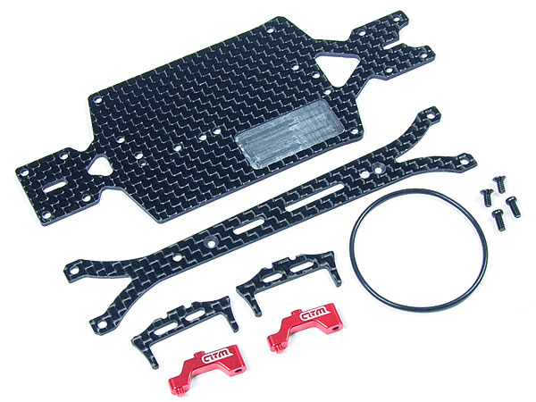 AMZ 98mm Carbon Chassis Set + Battery Mount (For Lexan Body) - Click Image to Close