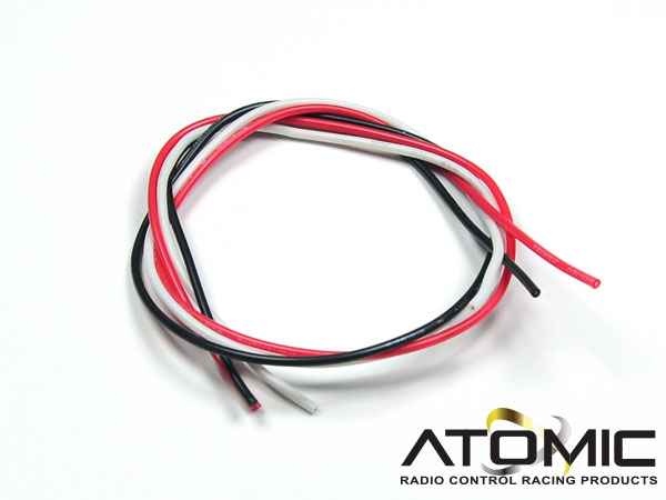 24 AWG Silicon Wire (Red, White, Blue) 1 feet of each