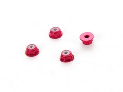 2mm Alu. Large Head Lock Nut (4 pcs,Red) For Mini-Z Buggy - Click Image to Close