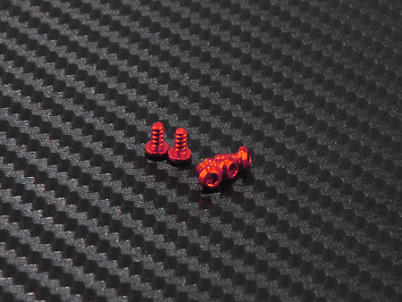 Alu. 7075 Button Head Tapping screw 2x4mm PB (Red)