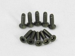 Flat Head Tapping Screw 2x8mm (TKB) Titanium 1.5 Hex - Click Image to Close