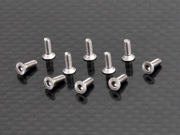 Flat head Machine screw 2x6mm (TKM) Titanium 1.5 Hex. - Click Image to Close