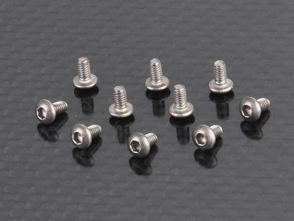 Button head Machine screw 2x4mm (TPM) Titanium 1.5 Hex. - Click Image to Close