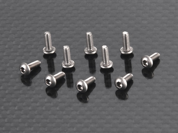 Button head Machine screw 2x6mm (TPM) Titanium 1.5 Hex. - Click Image to Close