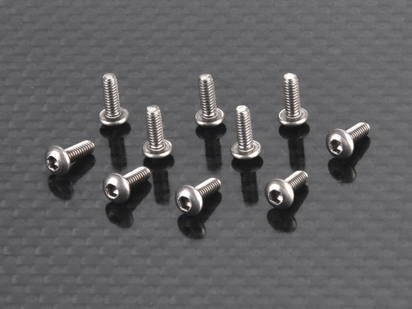 Button head Machine screw 2x6mm (TPM) Titanium 1.5 Hex. - Click Image to Close