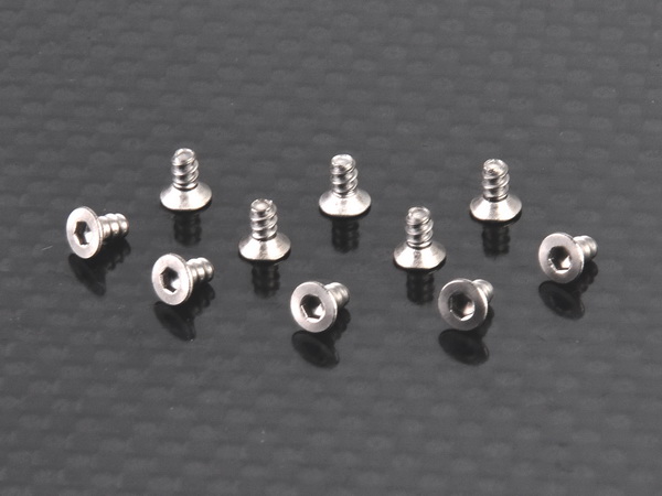 Flat head tapping screw 2x4mm (TKB) Titanium 1.5 Hex. - Click Image to Close