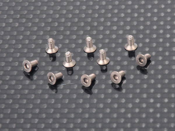 Flat Head Tapping Screw 2x4mm (TKM) Titanium 1.5 Hex. - Click Image to Close