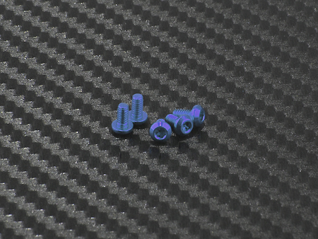 Alu. 7075 Button Head Machine screw 2x4mm PM (Blue) - Click Image to Close