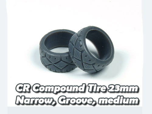 CR Compound Tire 23mm. Narrow, Groove, medium - Click Image to Close