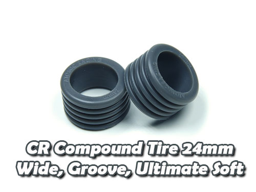 CR Compound Tire 24mm, Wide, Groove, Ultimate Soft - Click Image to Close