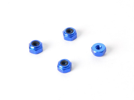 2mm Alu. Hex. Lock Nut - Pro Ver. (Blue) - Click Image to Close