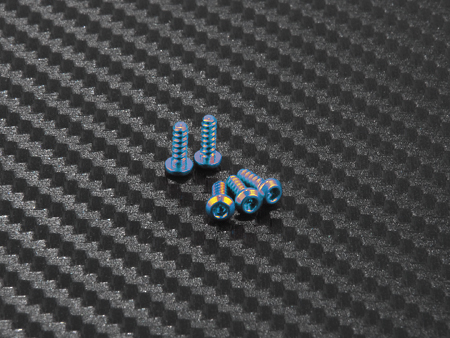 Alu. 7075 Button Head Tapping screw 2x6mm PB (Blue) - Click Image to Close