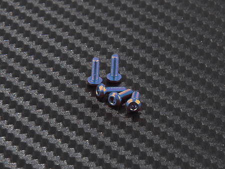 Alu. 7075 Button Head Machine screw 2x6mm PM (Blue) - Click Image to Close