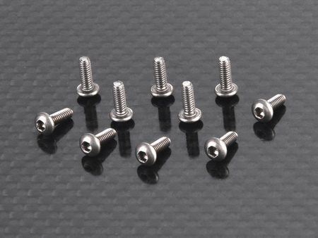 Button head Machine screw 2x6mm (TPM) Titanium 1.5 Hex.