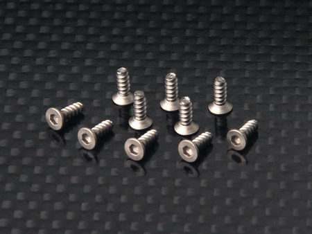 Flat Head Tapping Screw 2x6mm (TKB) Titanium 1.5 Hex.