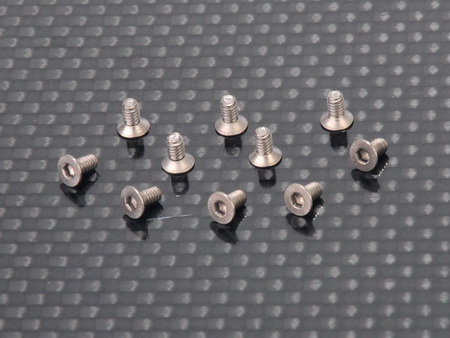 Flat Head Tapping Screw 2x4mm (TKM) Titanium 1.5 Hex.