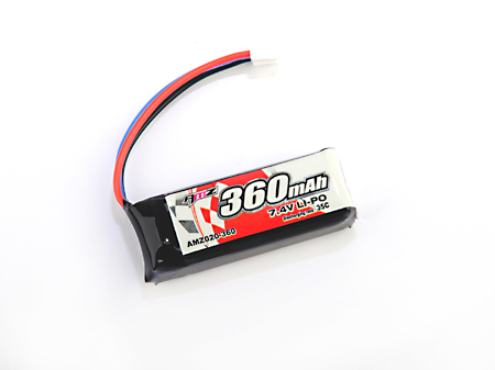 7.4V 2S Lipo Pack (360mAh 35C Discharge)