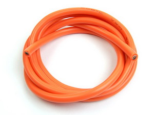 10GA Silicone Wire (Orange 1 Meter)